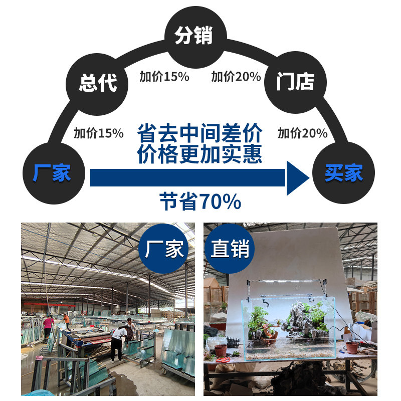 超白玻璃鱼缸定制水陆缸假山w造景成品材料套餐植物生态雨林微景