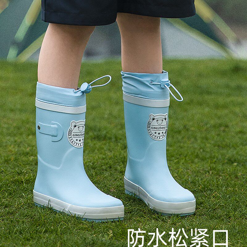 儿童雨鞋耐磨户外雨天防摔t卡通防滑宝宝雨靴女款学生雨靴男孩胶