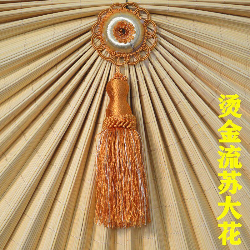 中式UV印花卷帘竹帘扇形帘屏风B隔断帘窗帘阳台遮阳帘餐厅酒楼装