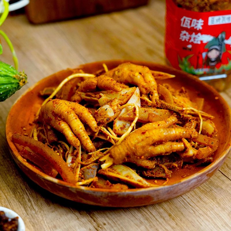 亚玲佤味食品 混装合集 云南特色佤味鸡爪苤菜根 香辣过瘾 即食