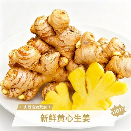 【优先精品】云南高山小黄姜罗平小黄姜生姜老姜鲜姜辛辣香辣包邮
