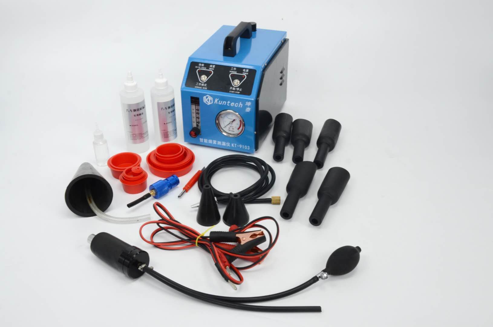 坤泰新款汽车烟雾检漏仪漏气诊断仪 发动机烟雾测漏仪 铝合金接头