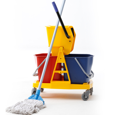 白云AF08075双桶榨水车挤水桶拖把桶甩水保洁车拖地桶清洁车酒店