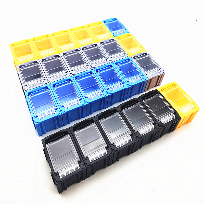 曼贝防静电互扣可拆贴片盒元件盒电子元器件收纳盒电阻芯片零件盒