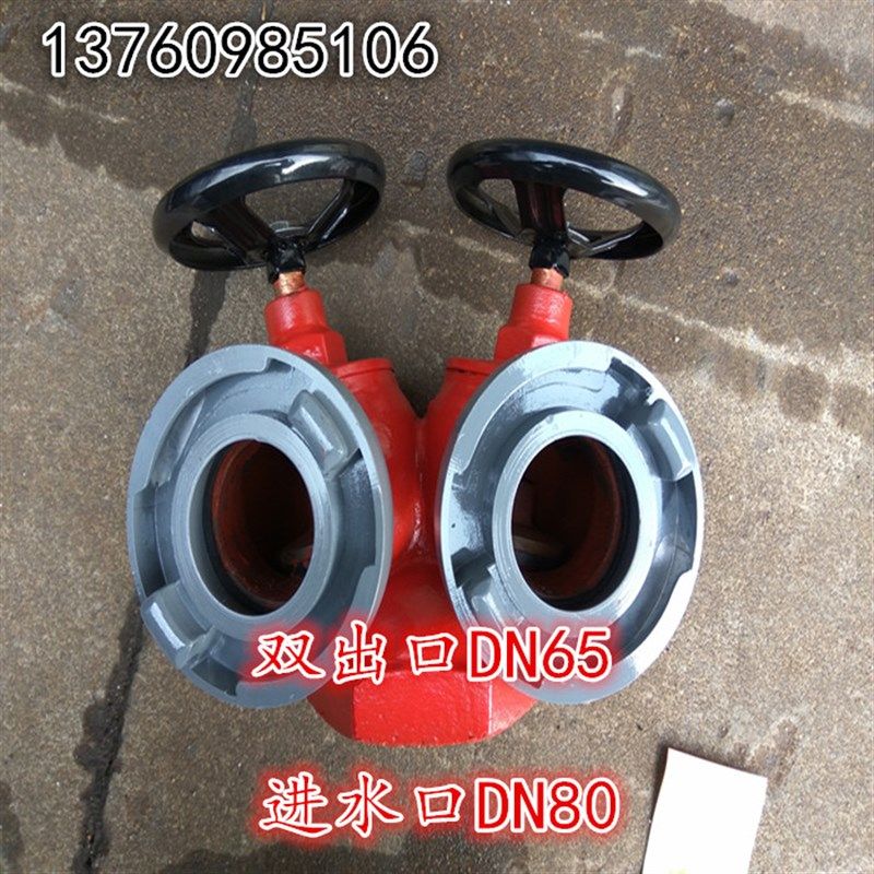 天广闽山SNSS80/6565消防栓箱内丝双阀消防栓消火栓2.5寸双出口栓