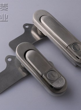 新AB302配电箱电柜锁新AB303弹跳式锁 机械箱锁 304不锈钢平面锁