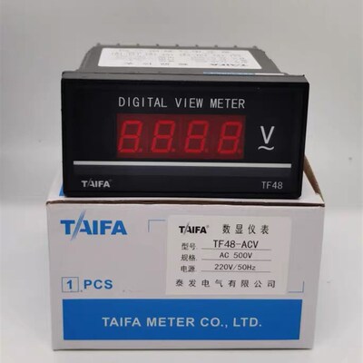 TAIFA温州泰发电气TF48-ACV数显电压表/电流表/板表/500V
