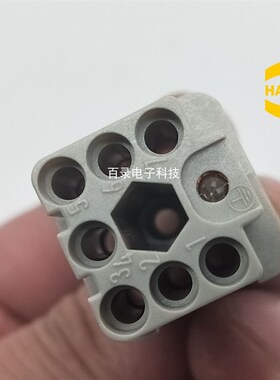 HARTING重载连接器 09120073101 哈丁航空插头 HAN Q7/0 冷压母芯