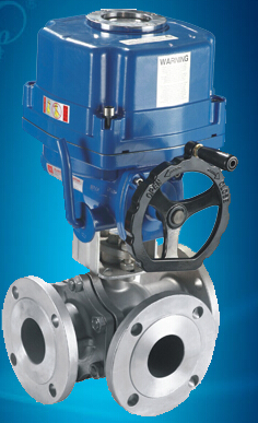 防爆电动三通球阀 分流合流电动三通球阀 石油 汽油DN50 DN65 80