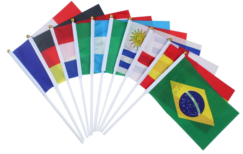 7号全世界小国旗手摇旗挥彩旗桌旗谈判旗外国旗早教旗200国全球