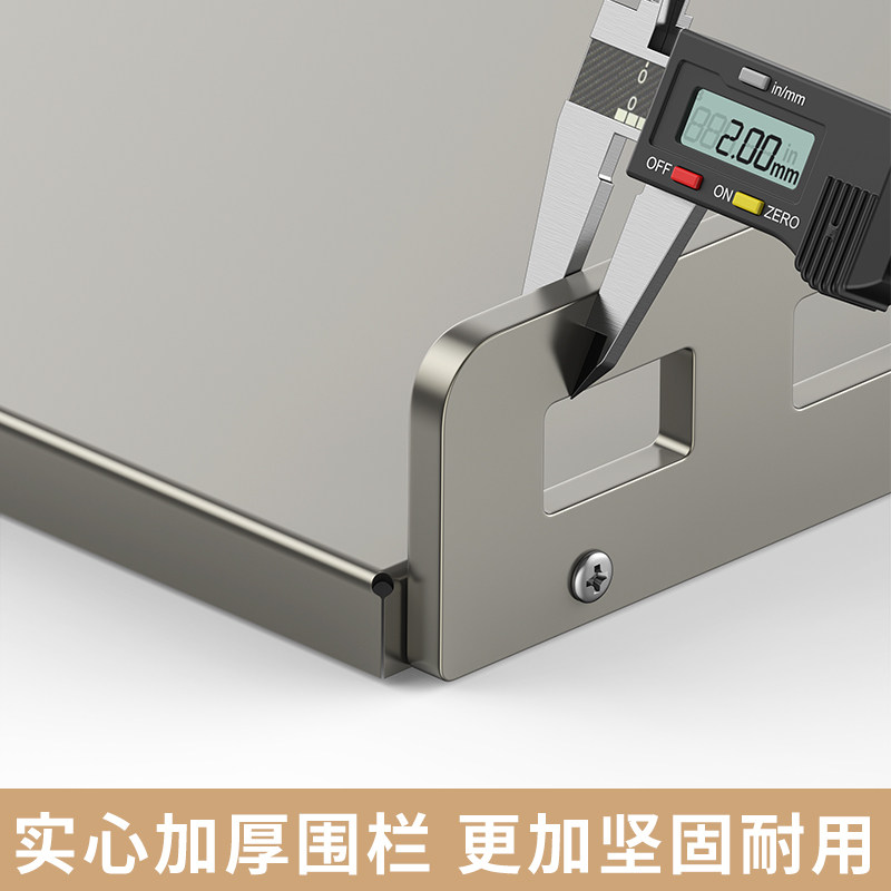 黑色加宽厨房置物架壁挂微波炉架子放烤箱支架家用调味料瓶收纳层