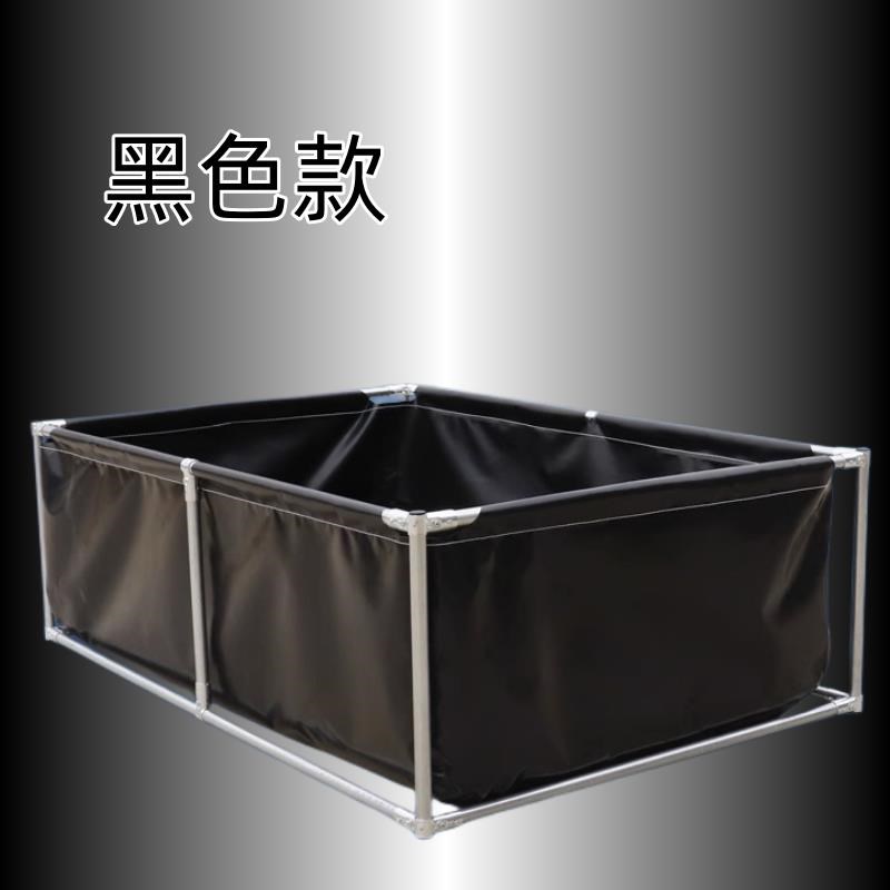 简易帆布鱼池带支架游泳池家用成年人折叠水池阳台蓄水池养鱼商用