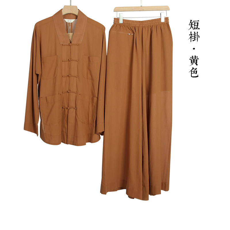 宗觉僧服夏季大褂丝麻短褂超薄罗汉褂比丘尼罗汉衫出家人小褂男女