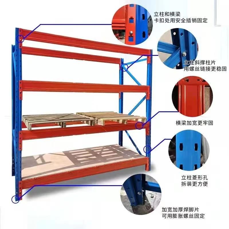 工业仓储货架重型加厚仓库货物架工厂托盘置物架板材超强承重架子