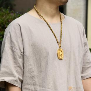 男士粗款吊坠挂绳五彩绳项链绳手工编织天珠挂脖绳子金色银色W扣