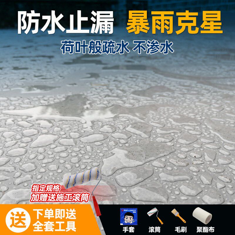 屋顶防水涂料裂缝渗水补漏材料外墙房顶N平房漏水楼顶防漏胶水