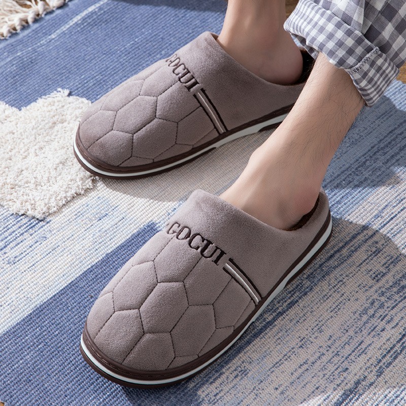 棉拖鞋男2021冬季特大码46居家用防滑保暖棉鞋加大49室内毛绒棉拖