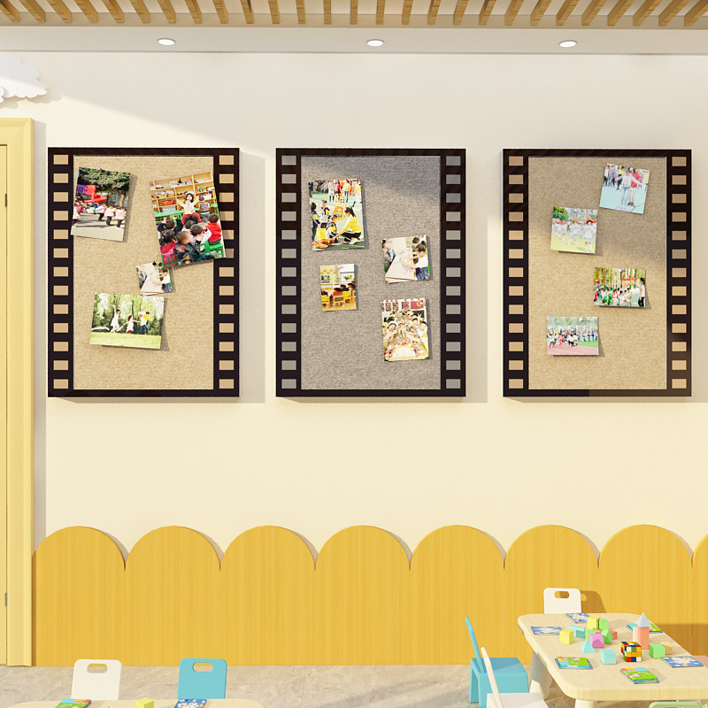 毛毡墙贴幼儿园环创主题成品相机胶卷文化装饰面板托管班形象大厅