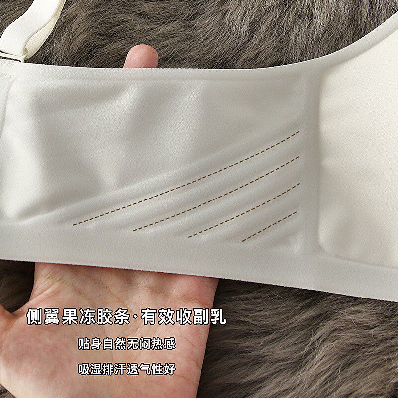 夏天内衣女夏季i薄款小胸聚拢收副乳2023新款果冻条防下垂文胸