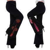 子春夏秋款 中式 刺绣长裤 唐装 绣花民族风妈妈装 裤 女裤 新款 服装