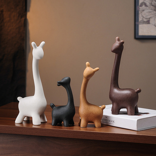 中古风鹿摆件复古小众高级感客厅玄关餐边柜酒柜电视柜家居装 饰品