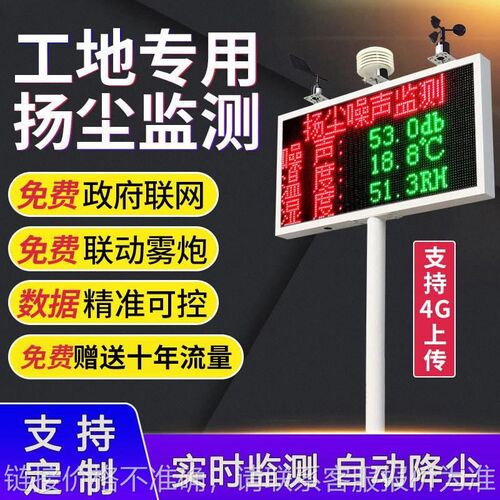 扬尘工地扬尘监测系统噪音噪声粉尘PM2.5在线扬尘检测仪