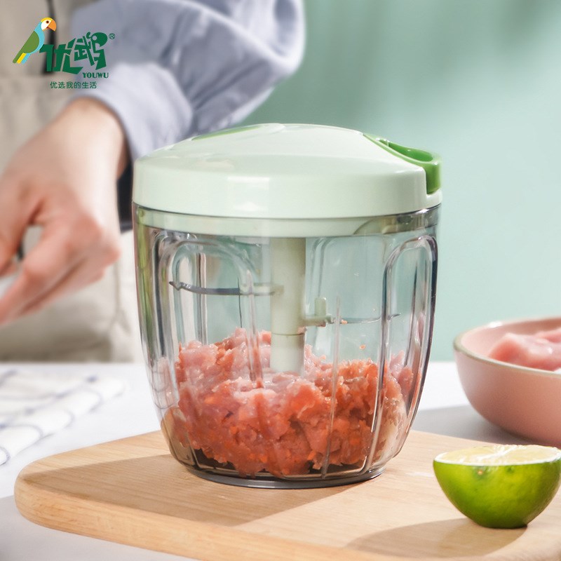 家用手动搅肉器 厨房捣蒜泥机 手拉式打蒜蓉绞蒜末大蒜搅碎机