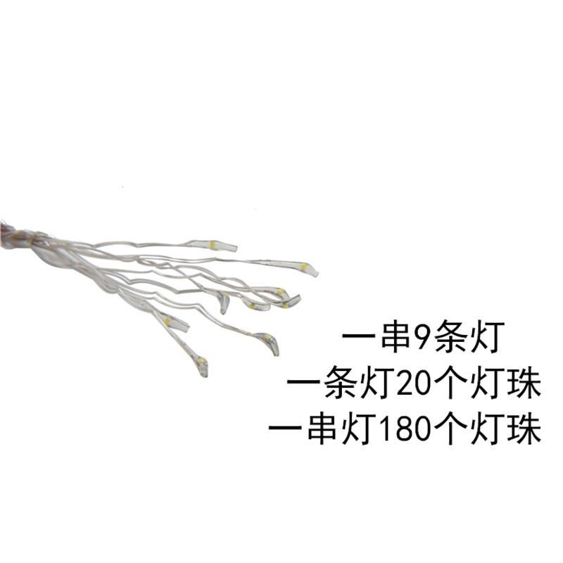 小彩灯装饰串灯树藤灯串铜线小彩灯插电12V彩灯闪灯灯串2米180灯