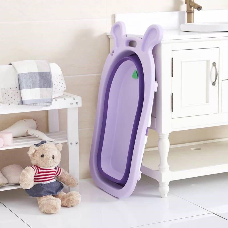 婴儿可折叠浴盆宝宝洗澡盆儿童浴桶沐浴盆大号加厚可坐新生儿用品