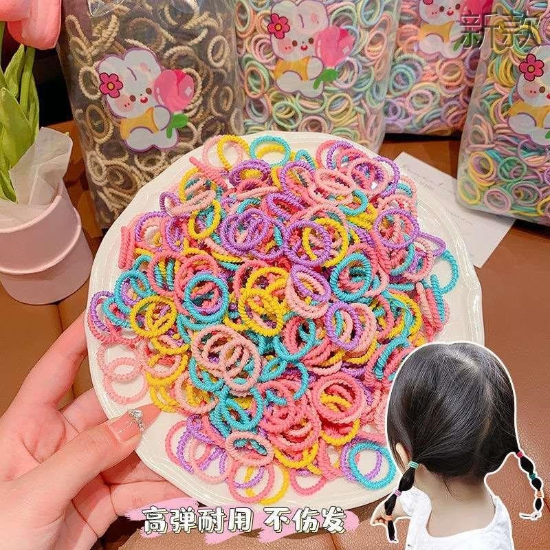 儿童头绳发圈发饰女孩扎头发橡彩色皮筋小号发绳不伤发头新款