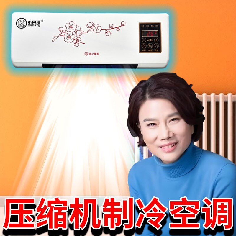 智能冷暖两用小空调省电壁挂式一冰室内制冷冷风扇体机不加水不加