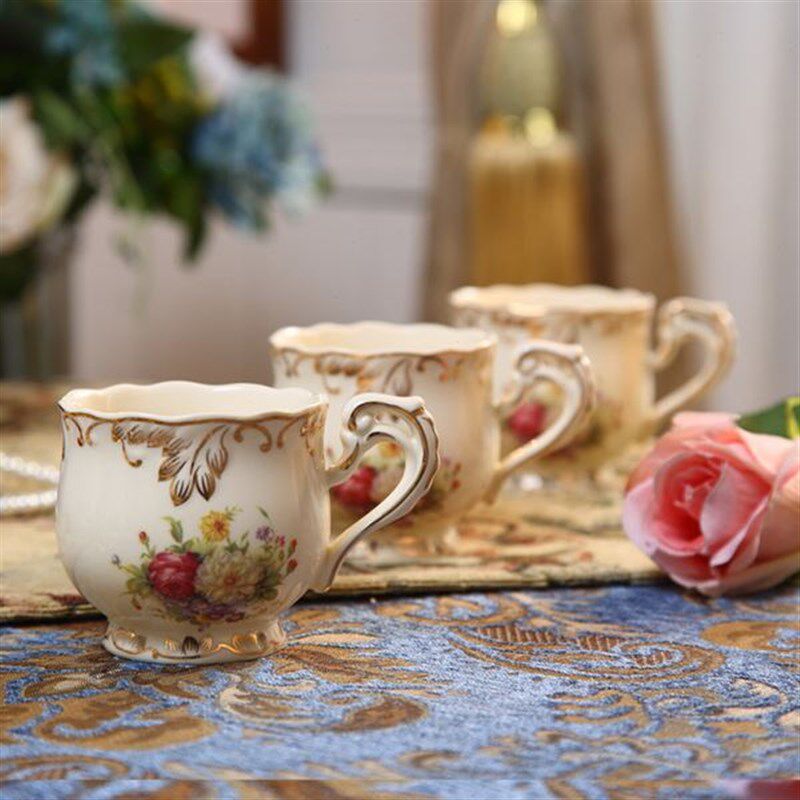 咖啡套具 欧式咖啡杯套装 英式下午茶茶具简约红茶杯陶瓷杯子家用