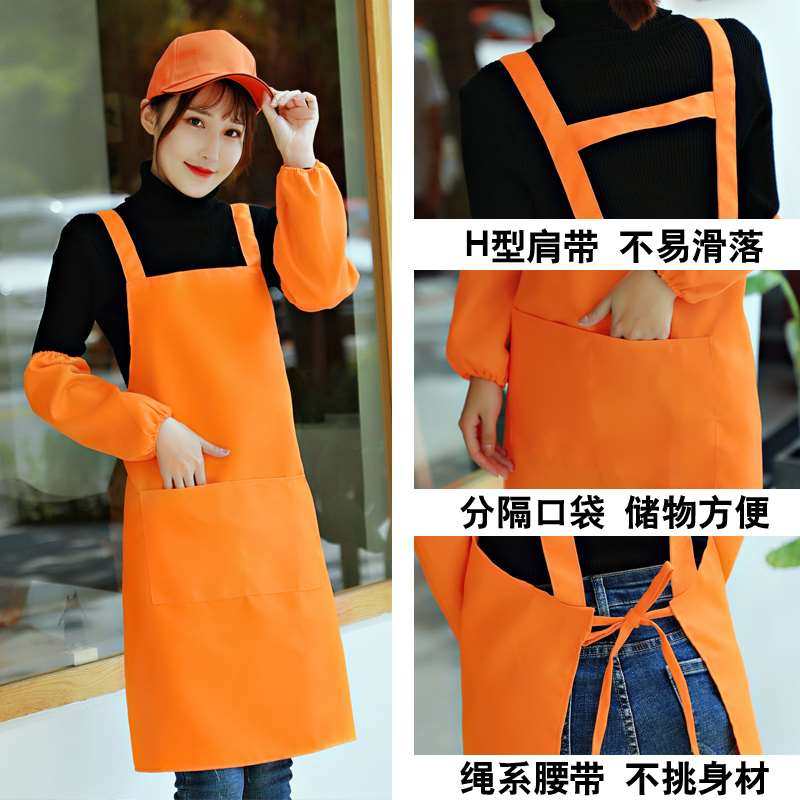 广告围裙定制logo印字家用厨房防水防油餐饮女工作.服订做围