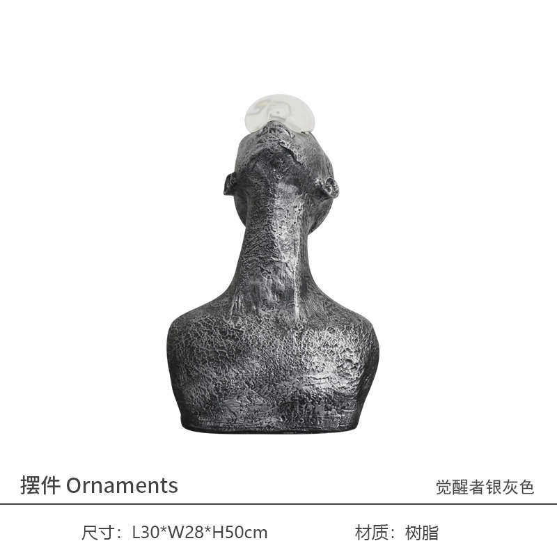 售楼处样板间艺术摆设者工艺品落地民觉醒宿人物商场大堂摆件雕塑