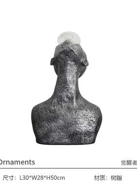 售楼处样板间艺术摆设者工艺品落地民觉醒宿人物商场大堂摆件雕塑