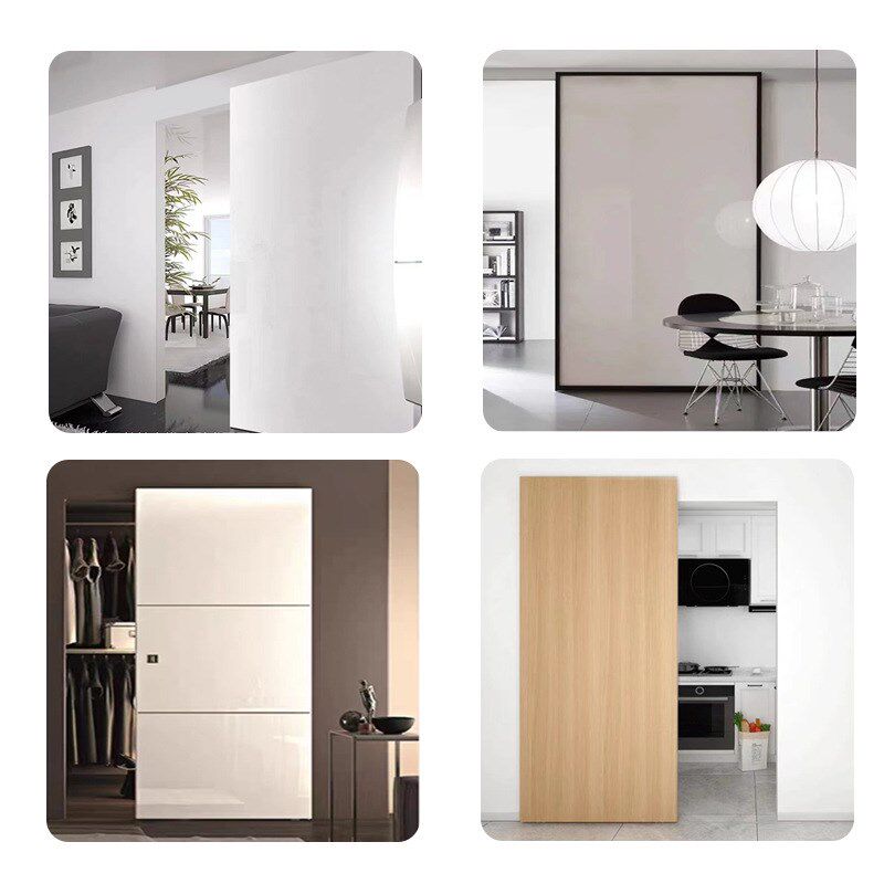 房门卧室双向缓冲隐形单门轨道幽灵E门静音推拉实木移门吊轮吊滑