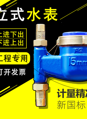 立式水表4分家用宁波自来水热止回阀玻璃片旋翼式上进/下进上出