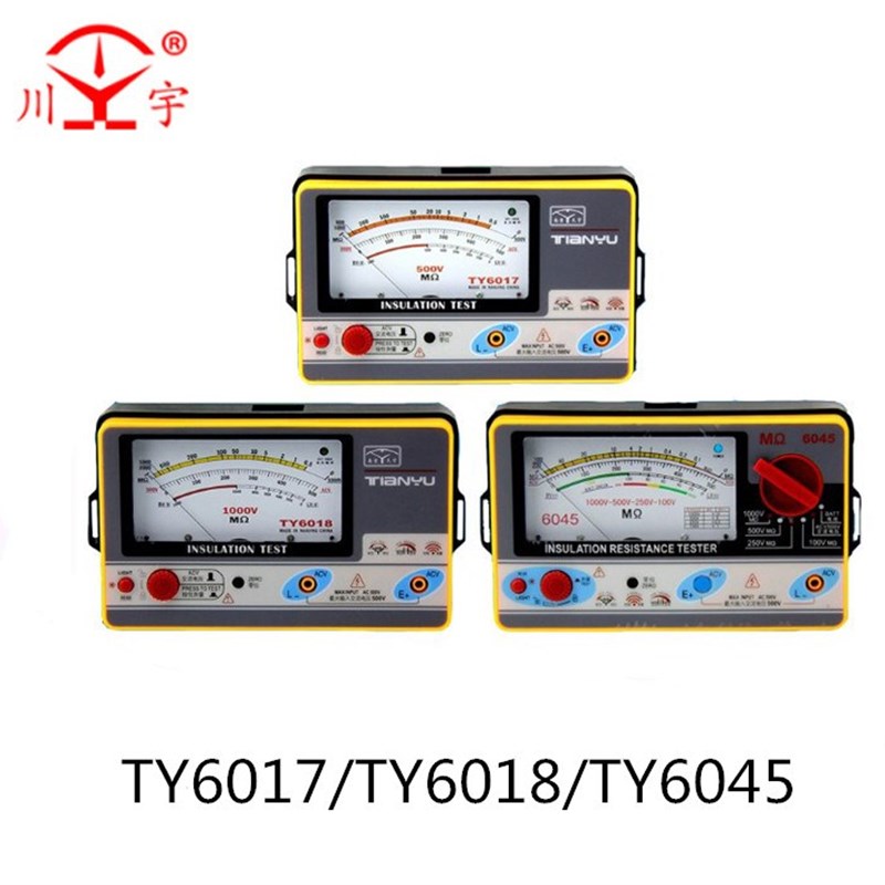 天宇电子兆欧表TY6018/6017 /6045绝缘电阻表测试电压500V/1000V