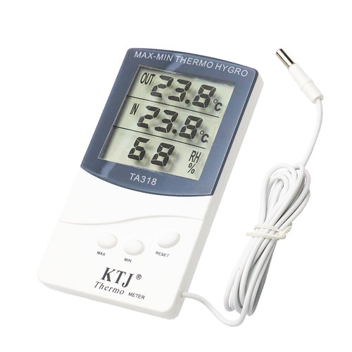 工业级电子双温度加湿度外置防水温度传感器水温温湿度计TA318