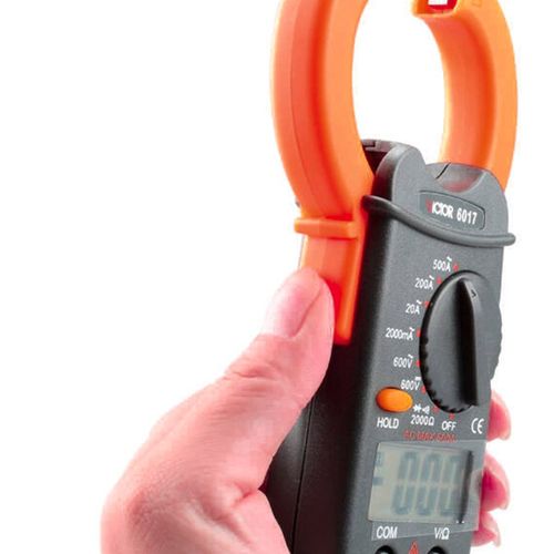 胜利仪器钳形万用表VC6017 袖珍钳形表数字电流表 0.01A-500A