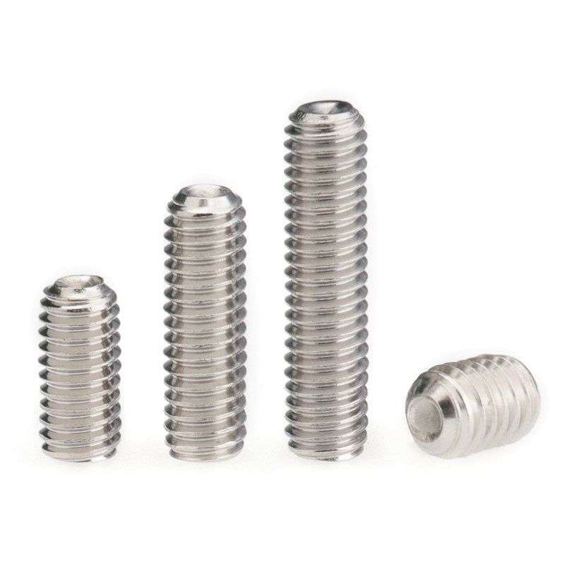 M4M5 304不锈钢凹端机米顶丝螺丝7*8x10x12x14x15x16x18x20x25x30