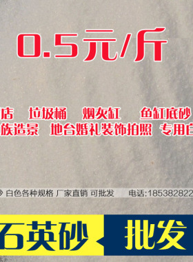 石英砂白色酒店垃圾桶烟灰缸专用沙子水族造景底砂白沙子细沙