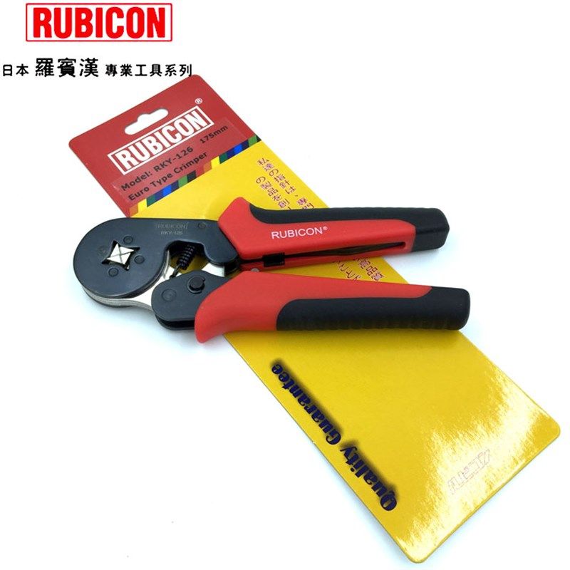 日本进口RUBICON罗宾汉 欧规端子四边型压线钳 线耳钳 RKY-126