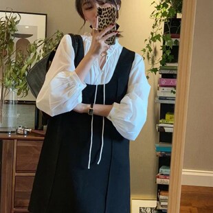 微胖妹妹穿搭显瘦背带裙两件套胖mm遮肉套装 女装 大码 2025春秋新款