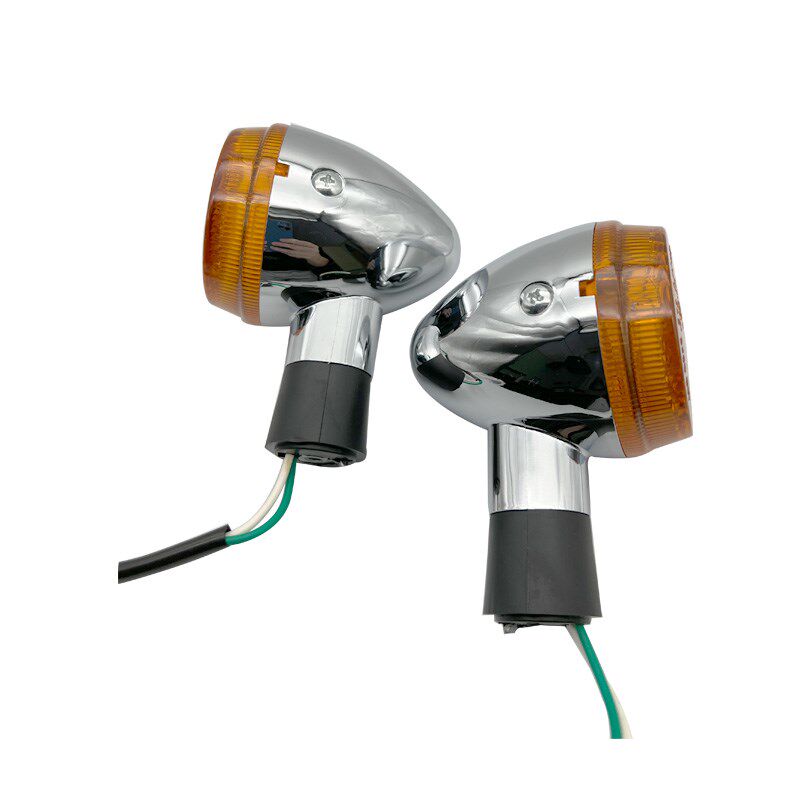 VTX1800 1300前后转向灯 宝座400沙都400-7O50前后方向灯 电镀黑