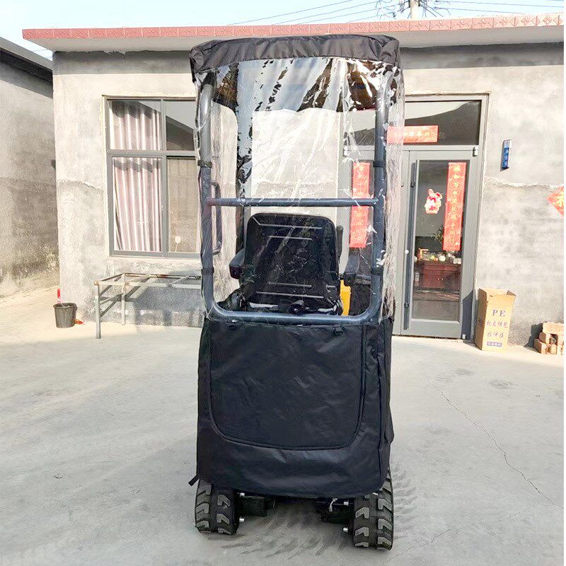 迷你挖掘机驾驶室罩小型r挖机防风防尘防雨罩定制可拆卸小挖透明