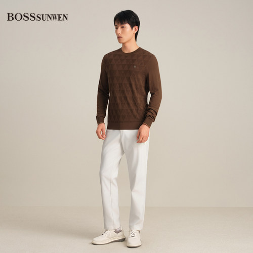 BOSSSUNWEN男士圆领针织衫