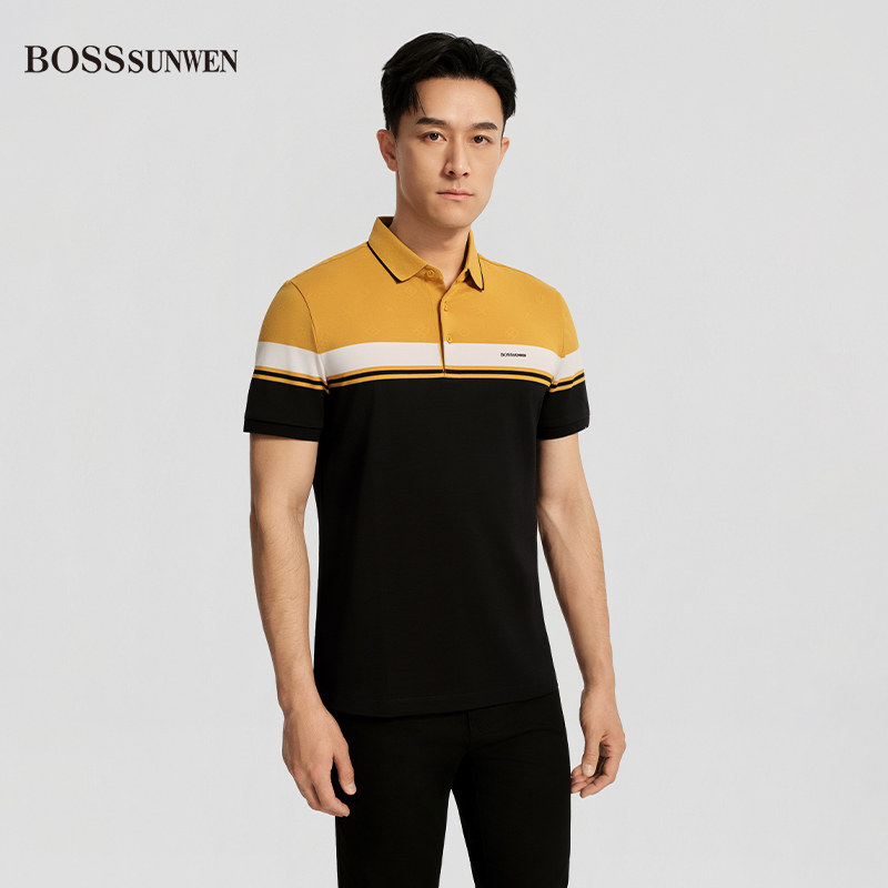 BOSSSUNWEN新款男士短袖T恤衫
