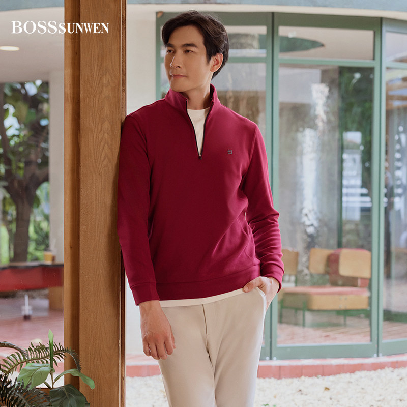 BOSSSUNWEN时尚立领卫衣