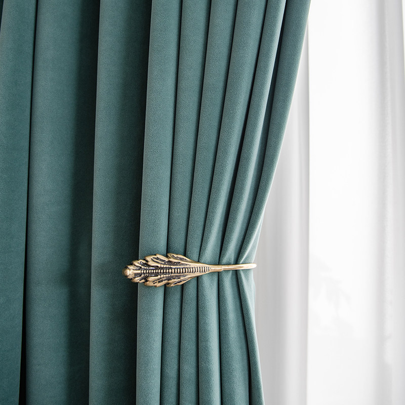 轻奢窗帘布丝绒纯色简约现代风客厅卧室阳台遮光天鹅绒绒布落地窗